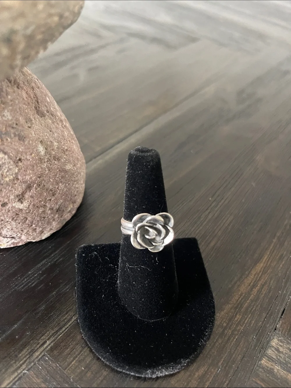 Silpada Sterling Silver Rose Ring - Silver Floral Band